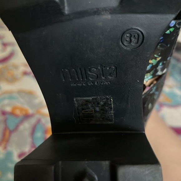 Miista Made In Spain Speckle Black Glitter
Iridescent Platform Sandals-Size 39 - Picture 12 of 14